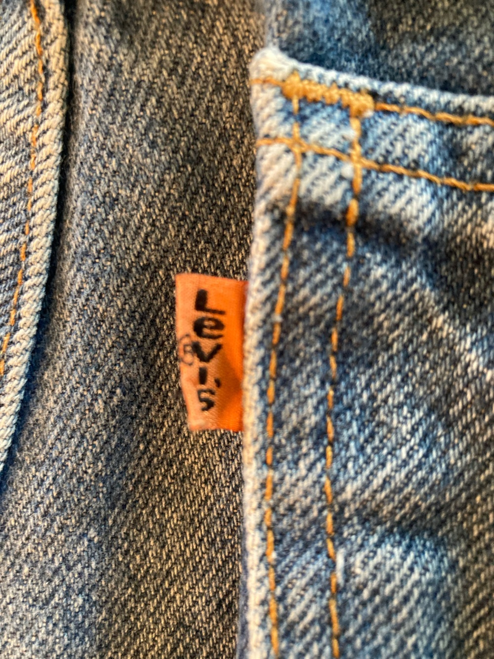 Vintage 1996 Levi's 505 Orange Tab Reg Fit Straight Leg Jeans USA Made 36 x 36 - Picture 7 of 13